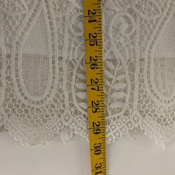 CHICO'S Blouse Embroidered Lace Cutout V-Neck Quarter Sleeve Boho Cottagecore - Picture 14 of 14